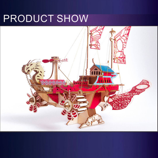 300+pcs diy fantasy dragon airship 3d steampunk wooden puzzle toy model 300+pcs diy fantasy dragon airship 3d steampunk wooden puzzle toy model