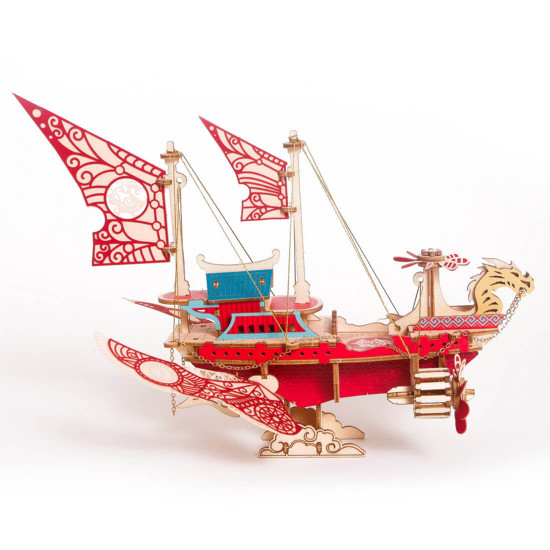 300+pcs diy fantasy dragon airship 3d steampunk wooden puzzle toy model 300+pcs diy fantasy dragon airship 3d steampunk wooden puzzle toy model
