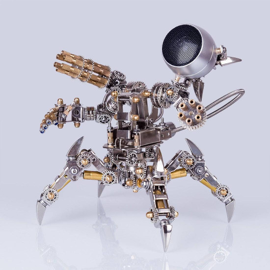 313pcs diy stainless steel 3d assembly magnetic hunter mechanical bluetooth speaker gift 313pcs diy stainless steel 3d assembly magnetic hunter mechanical bluetooth speaker gift