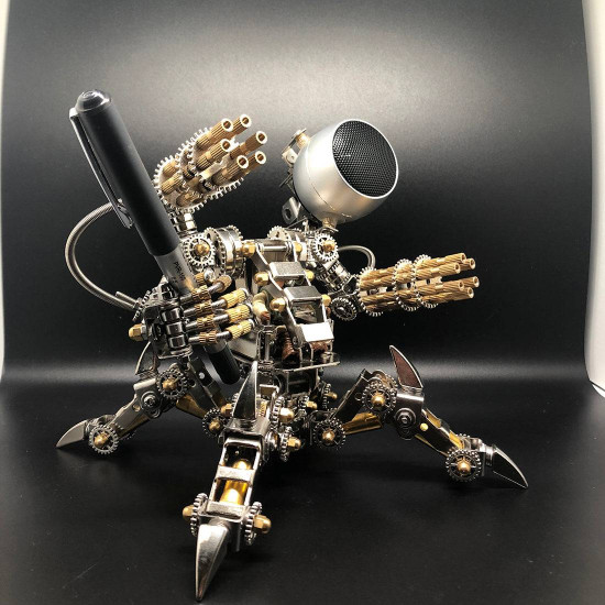 313pcs diy stainless steel 3d assembly magnetic hunter mechanical bluetooth speaker gift 313pcs diy stainless steel 3d assembly magnetic hunter mechanical bluetooth speaker gift