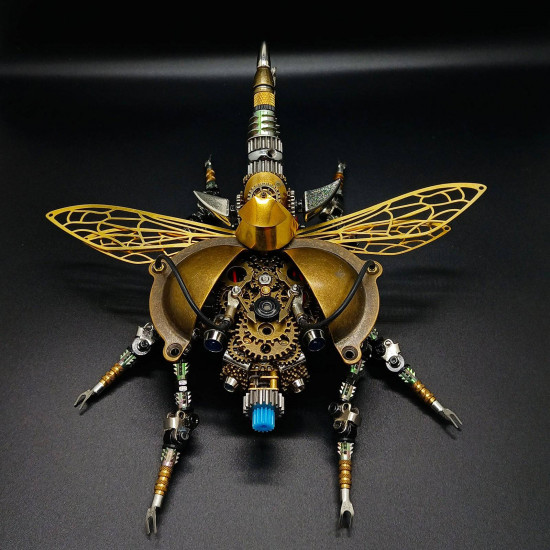 3d metal diy rotatable steampunk beetle insect assembly kit with voice control light 3d metal diy rotatable steampunk beetle insect assembly kit with voice control light