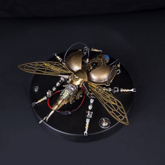 3d metal diy rotatable steampunk beetle insect assembly kit with voice control light 3d metal diy rotatable steampunk beetle insect assembly kit with voice control light