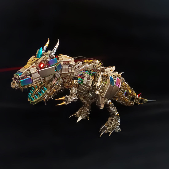 3d metal rex dinosaur mechanical puzzle diy assembly model kit - 2500pcs+55cm height 3d metal rex dinosaur mechanical puzzle diy assembly model kit - 2500pcs+55cm height