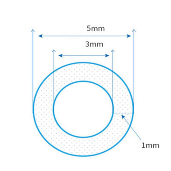3mm id x 5mm od 1m heat-resistant peristaltic pump silicone rubber tubing hose 3mm id x 5mm od 1m heat-resistant peristaltic pump silicone rubber tubing hose