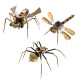 3pcs steampunk mini insect metal model home decoration 3pcs steampunk mini insect metal model home decoration