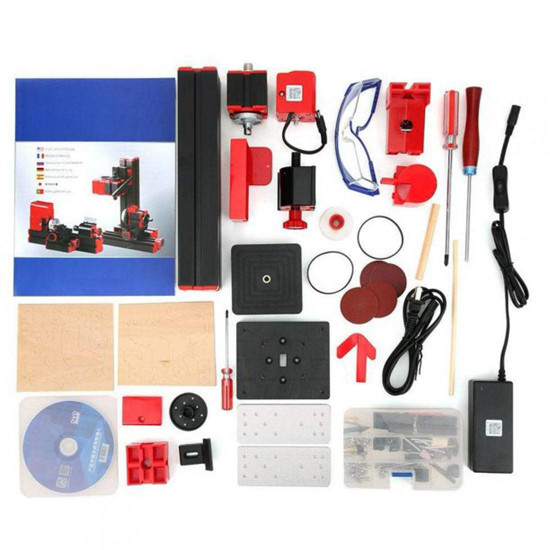 4 in 1 micro machine tool wire saw wood lathe sand mill handheld machine tool diy assembly kit 100pcs+ 4 in 1 micro machine tool wire saw wood lathe sand mill handheld machine tool diy assembly kit 100pcs+