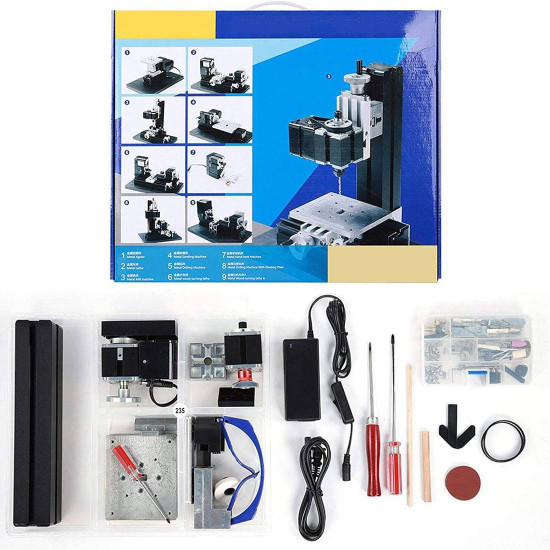 4 in 1 wire saw wood lathe sand mill handheld micro machine tool diy assembly kit 100pcs+ 4 in 1 wire saw wood lathe sand mill handheld micro machine tool diy assembly kit 100pcs+