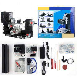 4 in 1 wire saw wood lathe sand mill handheld micro machine tool diy assembly kit 100pcs+