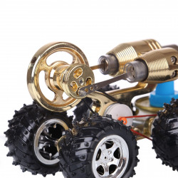 4-wheeled stirling engine powered car model steam scientific experiment educational toys
