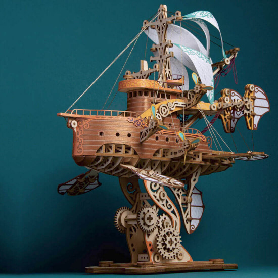 421pcs steampunk victorian fantasy spaceship wooden puzzle toy 421pcs steampunk victorian fantasy spaceship wooden puzzle toy
