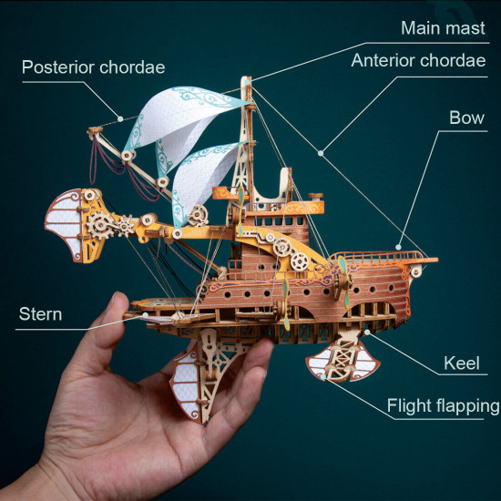 421pcs steampunk victorian fantasy spaceship wooden puzzle toy 421pcs steampunk victorian fantasy spaceship wooden puzzle toy