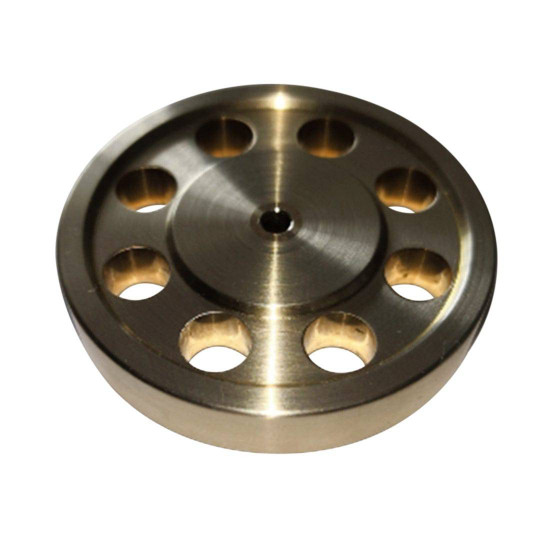 44mm diameter 3mm center bore 8 hole diy accessory brass flywheel for stirling engine model 44mm diameter 3mm center bore 8 hole diy accessory brass flywheel for stirling engine model