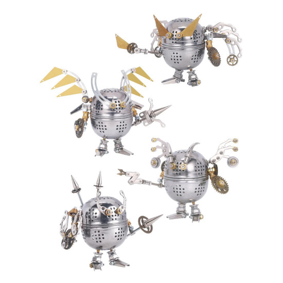 4pcs diy mechanical mini devil warrior 3d assembly model 4pcs diy mechanical mini devil warrior 3d assembly model