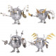 4pcs diy mechanical mini devil warrior 3d assembly model 4pcs diy mechanical mini devil warrior 3d assembly model