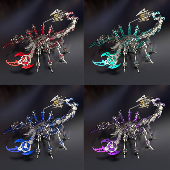 4pcs scorpions diy animal 3d metal model kits for adult 4pcs scorpions diy animal 3d metal model kits for adult