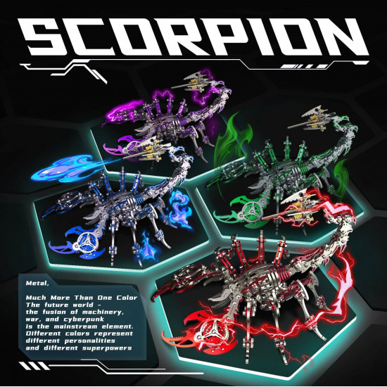 4pcs scorpions diy animal 3d metal model kits for adult 4pcs scorpions diy animal 3d metal model kits for adult