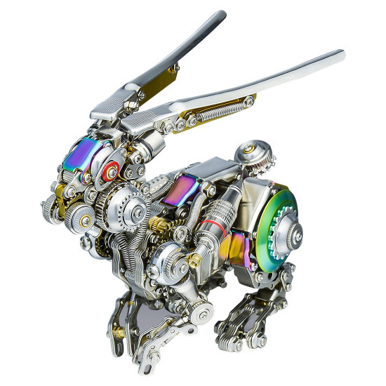 500pcs punk mechanical rabbit diy assembly model 3d metal puzzle 500pcs punk mechanical rabbit diy assembly model 3d metal puzzle