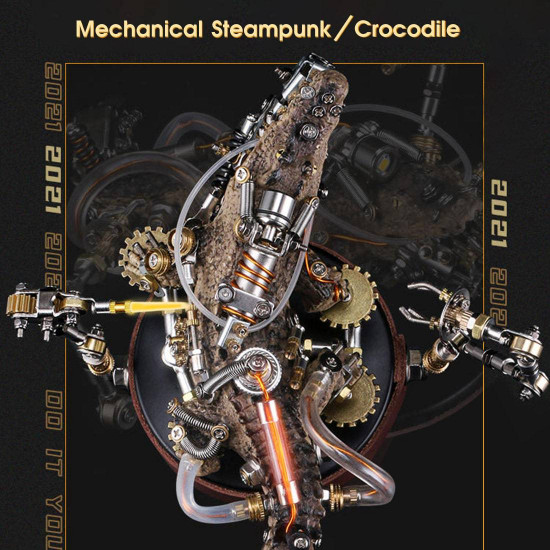 547pcs+ diy mechanical variation crocodile desktop decoration exquisite gift 547pcs+ diy mechanical variation crocodile desktop decoration exquisite gift