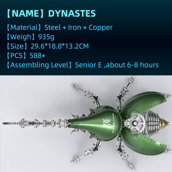 588pcs+ mechanical dynastes large beetle 3d metal model kits -standard version 588pcs+ mechanical dynastes large beetle 3d metal model kits -standard version