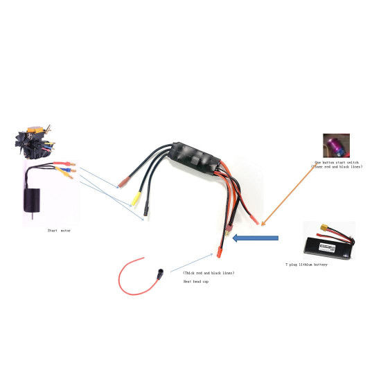 4pcs 4 stroke rc engine start kit for toyan fs-s100 fs-s100 (w) four stroke methanol engine 4pcs 4 stroke rc engine start kit for toyan fs-s100 fs-s100 (w) four stroke methanol engine
