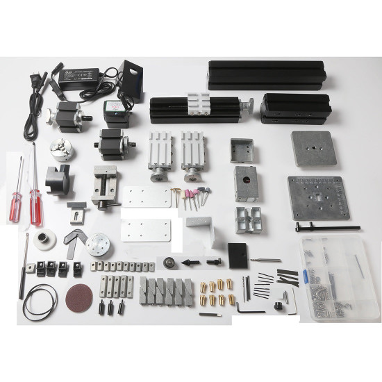 6-in-1 mini milling drilling sanding machine metal lathe tool set 6-in-1 mini milling drilling sanding machine metal lathe tool set