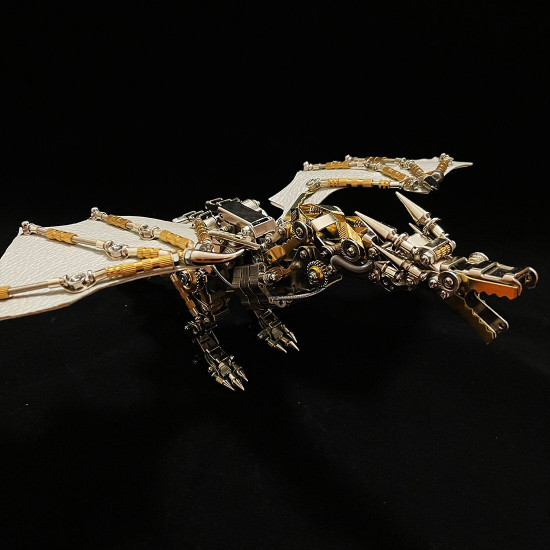 600cs diy mechanical steampunk western dragon with wing assembly 3d metal model kits 600cs diy mechanical steampunk western dragon with wing assembly 3d metal model kits