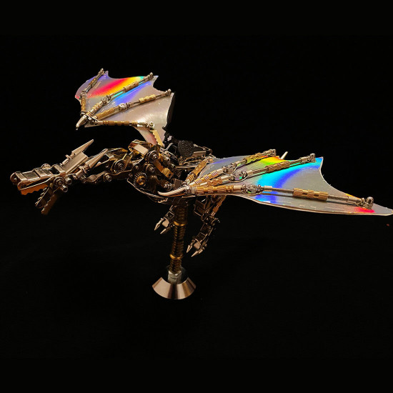 600cs diy mechanical steampunk western dragon with wing assembly 3d metal model kits 600cs diy mechanical steampunk western dragon with wing assembly 3d metal model kits