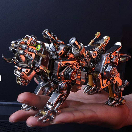 650pcs+ 3d metal smilodon saber-toothed cat diy kits assembly 650pcs+ 3d metal smilodon saber-toothed cat diy kits assembly