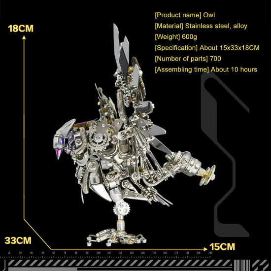 700+pcs steampunk owl diy assembly model building kits 700+pcs steampunk owl diy assembly model building kits