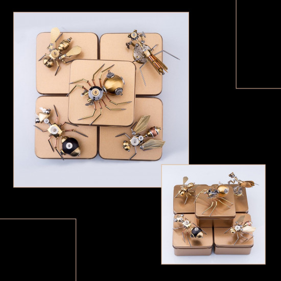 7pcs exquisite mini mechanical insect christmas gift box set educational toy gift 7pcs exquisite mini mechanical insect christmas gift box set educational toy gift