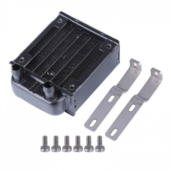 8.3 x 6 x 3.7cm water-cooled tank radiator with bracket kit for toyan single-cylinder 4-stroke engine 8.3 x 6 x 3.7cm water-cooled tank radiator with bracket kit for toyan single-cylinder 4-stroke engine