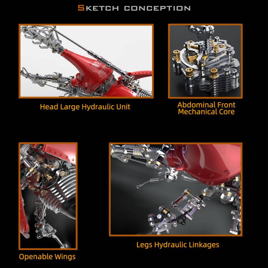 adavanced 1014pcs+ mechanical green dynastes beetle 3d metal diy assembly kits toys adavanced 1014pcs+ mechanical green dynastes beetle 3d metal diy assembly kits toys