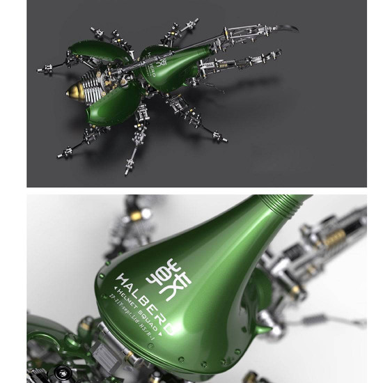 adavanced 1014pcs+ mechanical green dynastes beetle 3d metal diy assembly kits toys adavanced 1014pcs+ mechanical green dynastes beetle 3d metal diy assembly kits toys