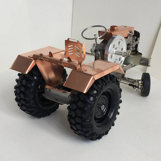 alcohol powered mini tractor with fire stirling engine alcohol powered mini tractor with fire stirling engine
