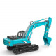 all-metal 1/14 2.4g 10ch multi-functional rc hydraulic excavator engineering navvy construction machinery model blue all-metal 1/14 2.4g 10ch multi-functional rc hydraulic excavator engineering navvy construction machinery model blue