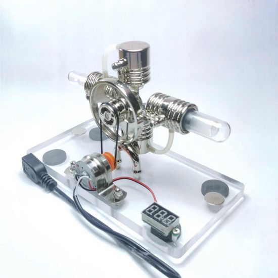 alpha hot air horizontal opposed generator stirling engine model science toy alpha hot air horizontal opposed generator stirling engine model science toy