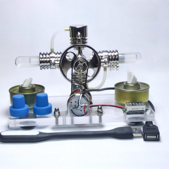 alpha hot air horizontal opposed generator stirling engine model science toy alpha hot air horizontal opposed generator stirling engine model science toy