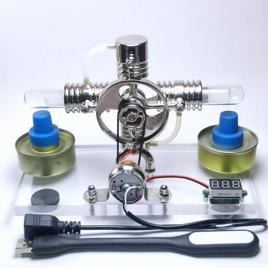 alpha hot air horizontal opposed generator stirling engine model science toy alpha hot air horizontal opposed generator stirling engine model science toy