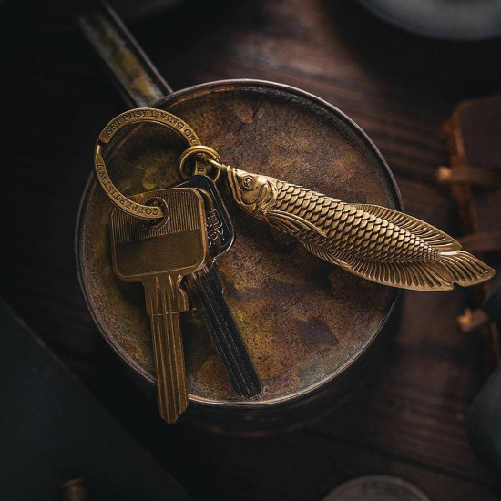 arowana shape box cutter multi-functional fish key chain arowana shape box cutter multi-functional fish key chain