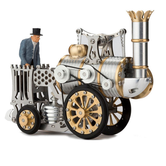 assembly rocket locomotive steam train retro stirling engine model (no track ) assembly rocket locomotive steam train retro stirling engine model (no track )