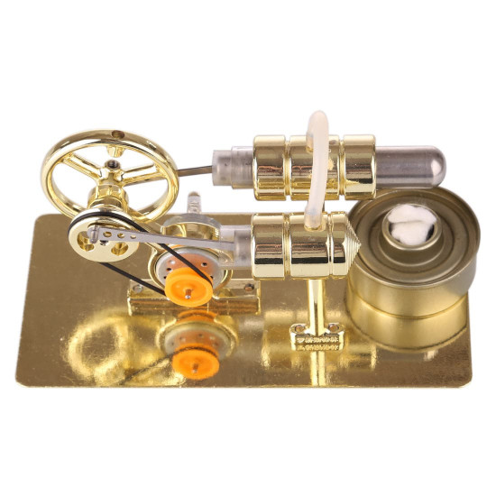 assembly single cylinder stirling engine generator diy model - golden assembly single cylinder stirling engine generator diy model - golden