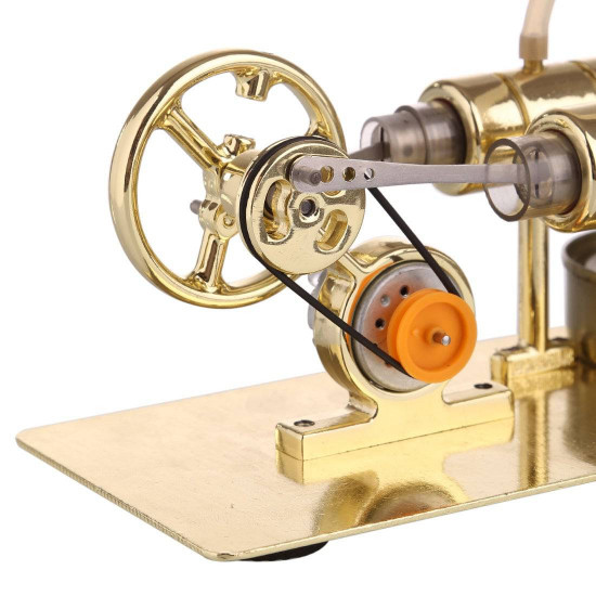 assembly single cylinder stirling engine generator diy model - golden assembly single cylinder stirling engine generator diy model - golden