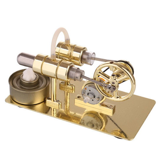assembly single cylinder stirling engine generator diy model - golden assembly single cylinder stirling engine generator diy model - golden