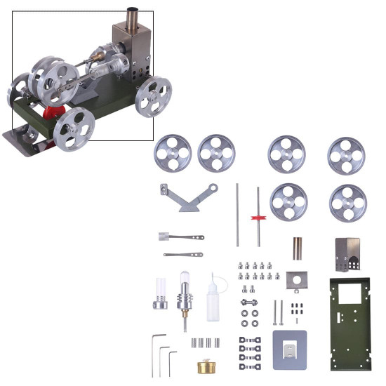 assembly stirling engine car diy model trolley vehicle set toy assembly stirling engine car diy model trolley vehicle set toy