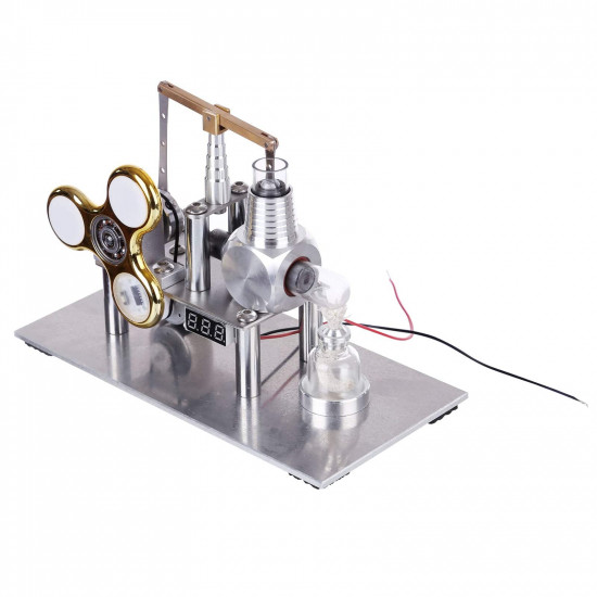balance type hot air v2 stirling engine generator with luminous gyroscope bulb experiment toy balance type hot air v2 stirling engine generator with luminous gyroscope bulb experiment toy