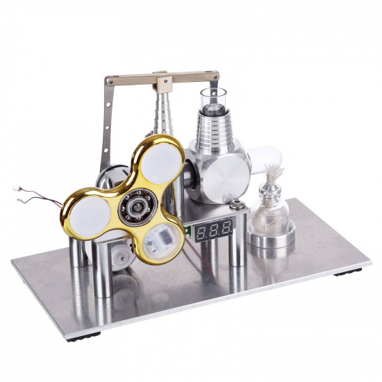 balance type hot air v2 stirling engine generator with luminous gyroscope bulb experiment toy balance type hot air v2 stirling engine generator with luminous gyroscope bulb experiment toy
