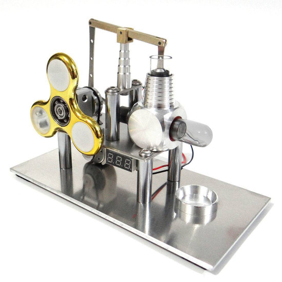 balance type hot air v2 stirling engine generator with luminous gyroscope bulb experiment toy balance type hot air v2 stirling engine generator with luminous gyroscope bulb experiment toy