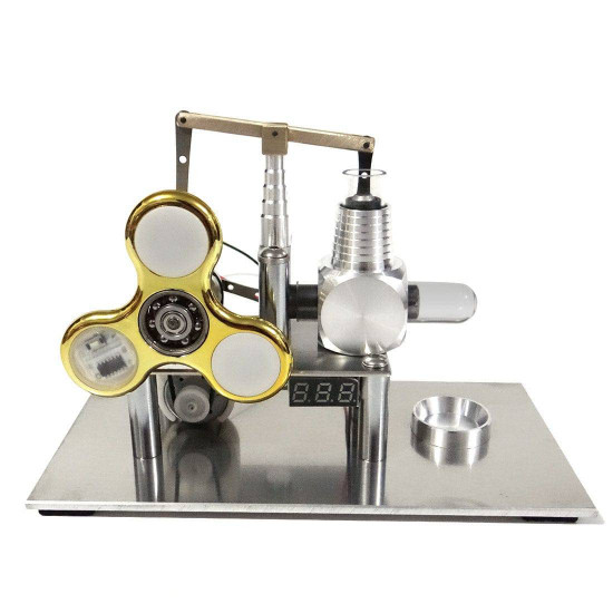 balance type hot air v2 stirling engine generator with luminous gyroscope bulb experiment toy balance type hot air v2 stirling engine generator with luminous gyroscope bulb experiment toy