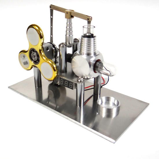 balance type hot air v2 stirling engine generator with luminous gyroscope bulb experiment toy balance type hot air v2 stirling engine generator with luminous gyroscope bulb experiment toy