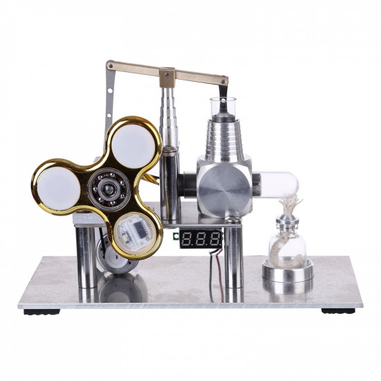 balance type hot air v2 stirling engine generator with luminous gyroscope bulb experiment toy balance type hot air v2 stirling engine generator with luminous gyroscope bulb experiment toy